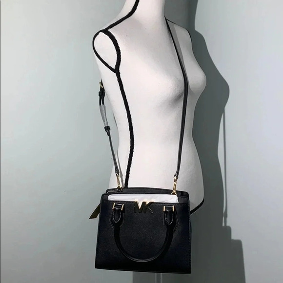 Michael Kors Mott M Satchel Messenger Bag Black - Picture 1 of 10